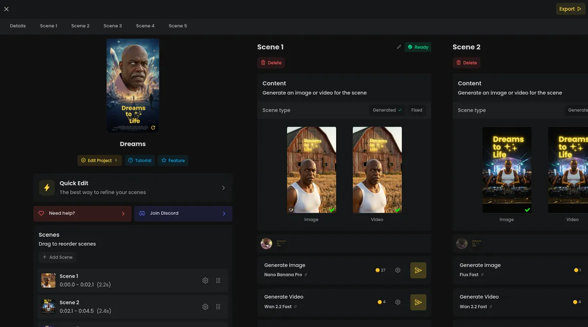 Muzie Studio storyboard editor